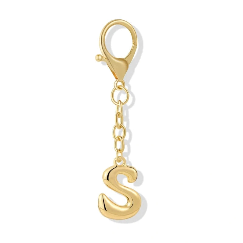 [v2] Bubble Initial Letter - Bag Charm 19