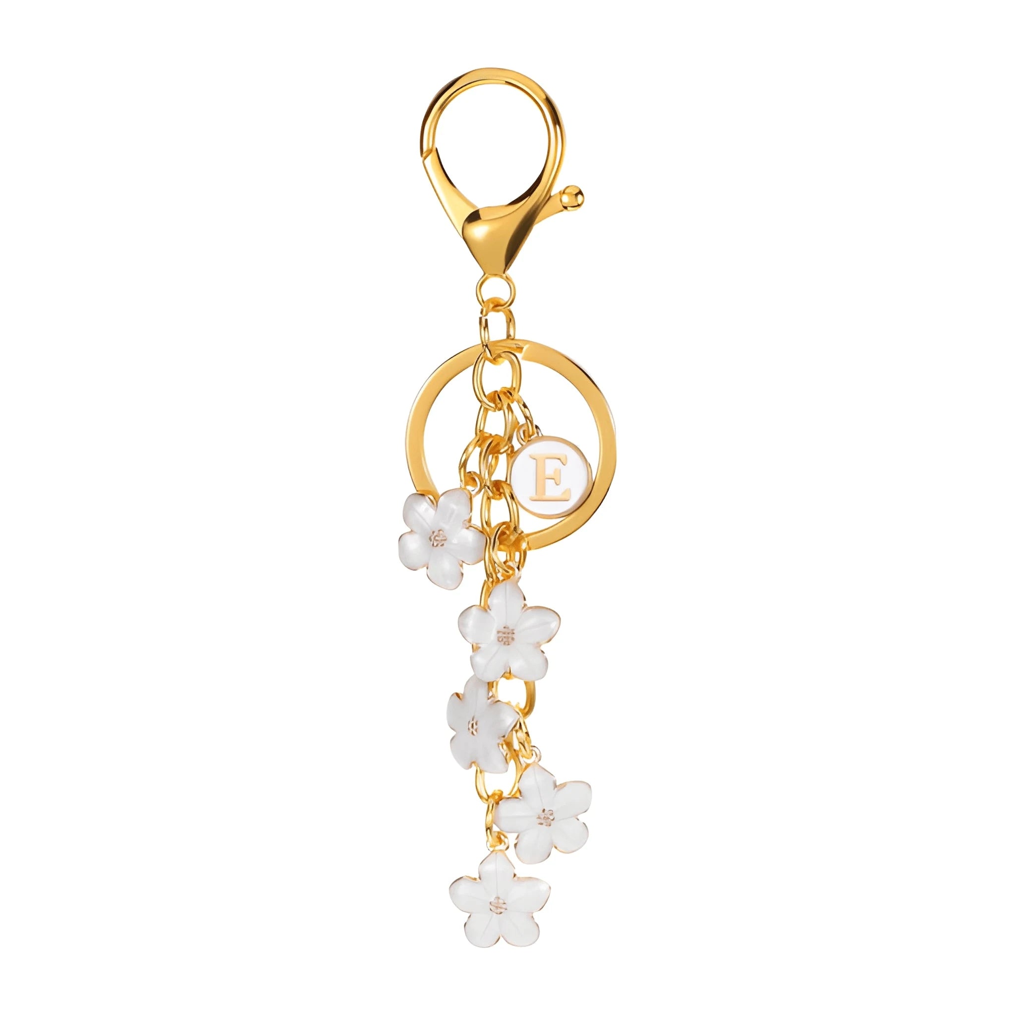 [v2] Daisy Flower Initial Letter - Bag Charm (White) 5