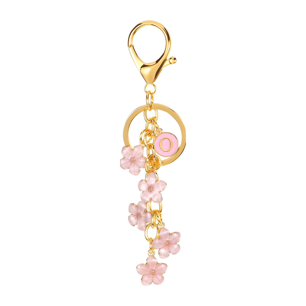 [v2] Daisy Flower Initial Letter - Bag Charm (Pink) 15
