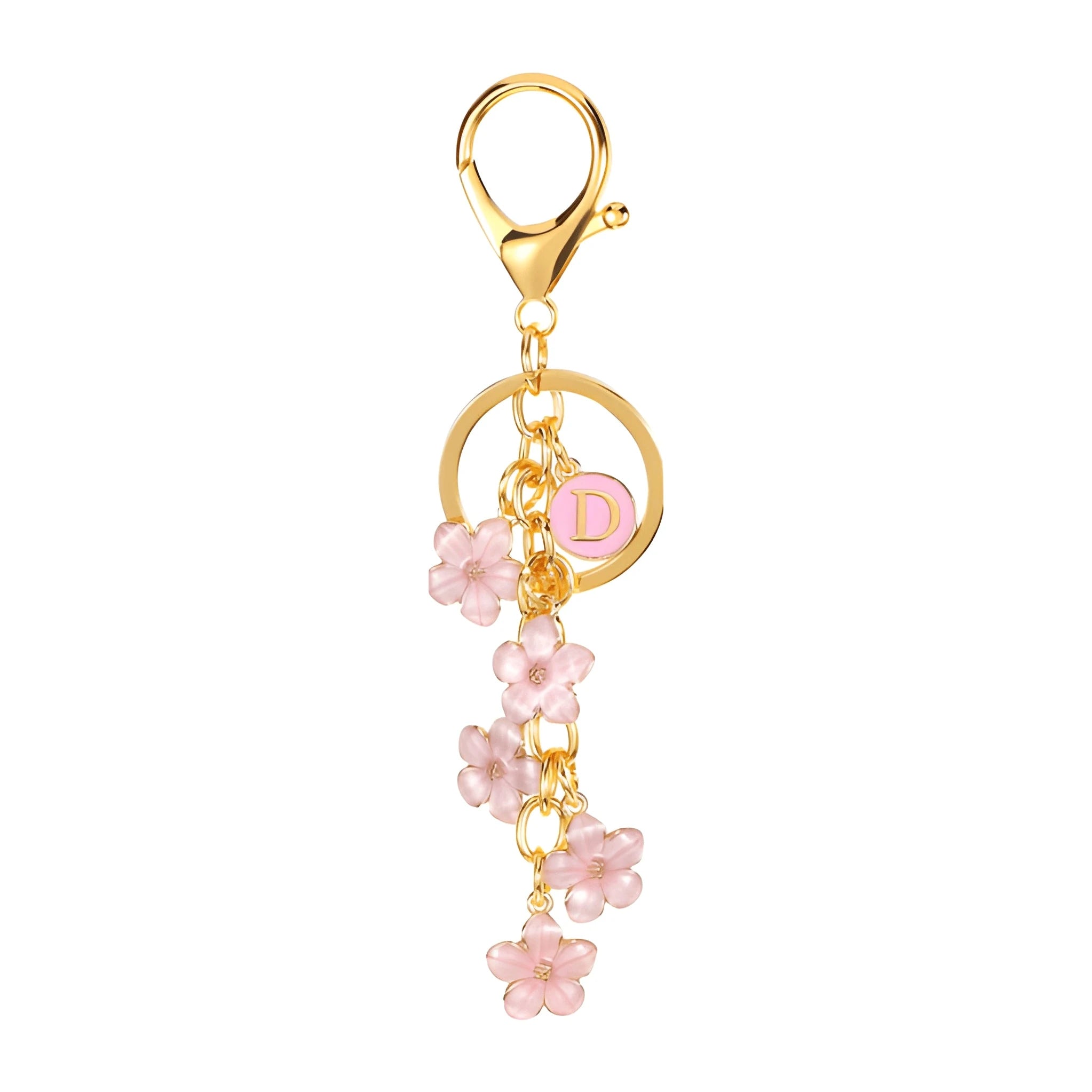 [v2] Daisy Flower Initial Letter - Bag Charm (Pink) 4