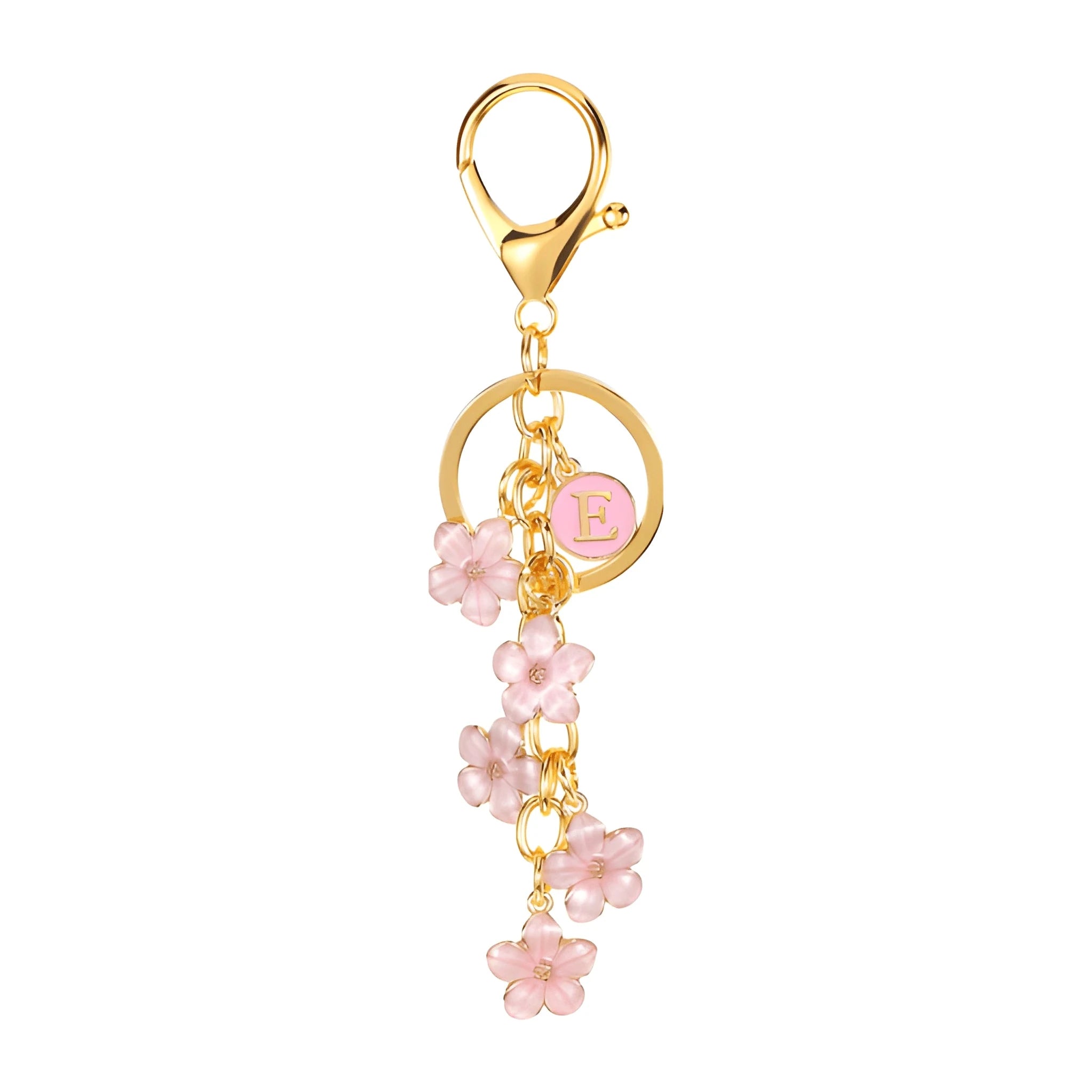 [v2] Daisy Flower Initial Letter - Bag Charm (Pink) 5