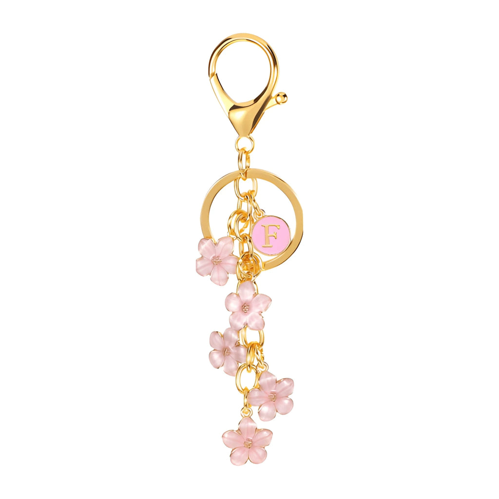[v2] Daisy Flower Initial Letter - Bag Charm (Pink) 6