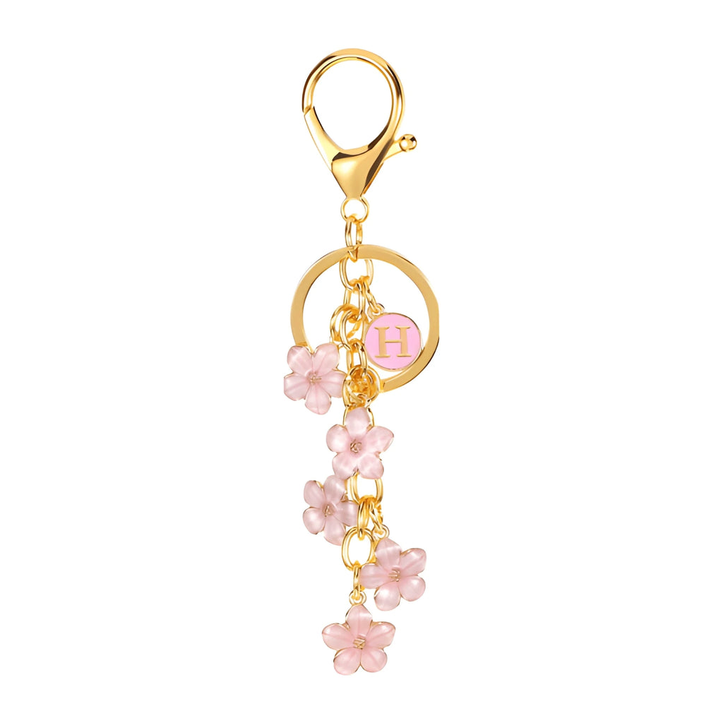 [v2] Daisy Flower Initial Letter - Bag Charm (Pink) 8