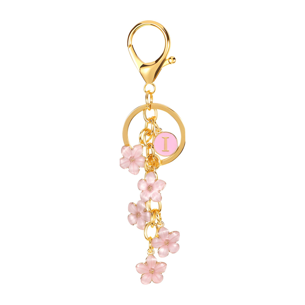 [v2] Daisy Flower Initial Letter - Bag Charm (Pink) 9