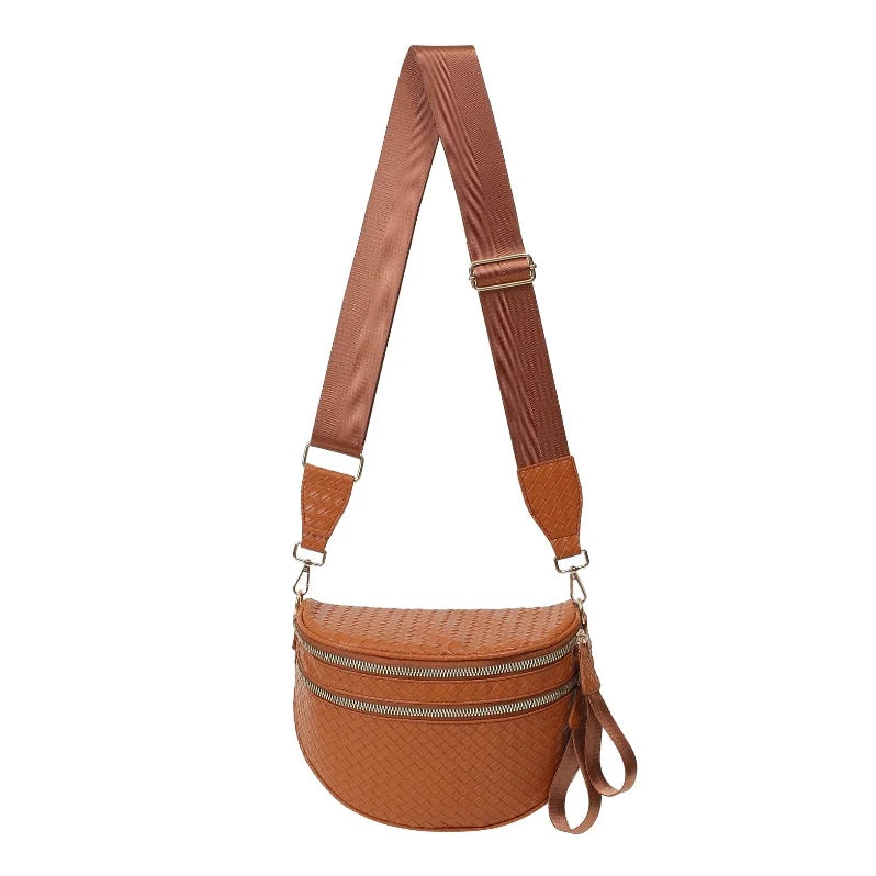 [v2] GoFree - Woven Leather Bum Bag 11
