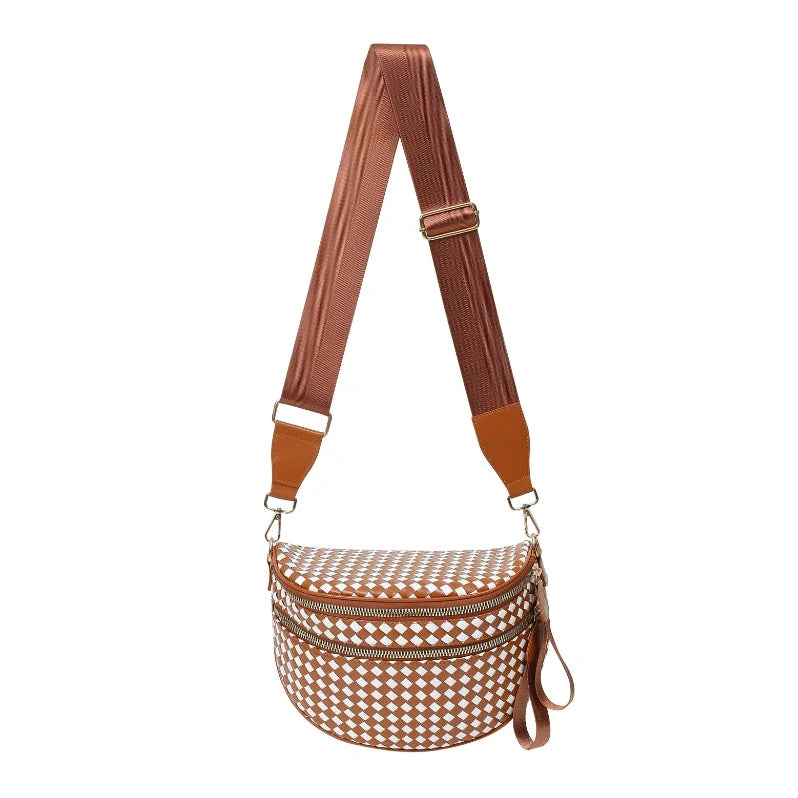 [v2] GoFree - Woven Leather Bum Bag 15