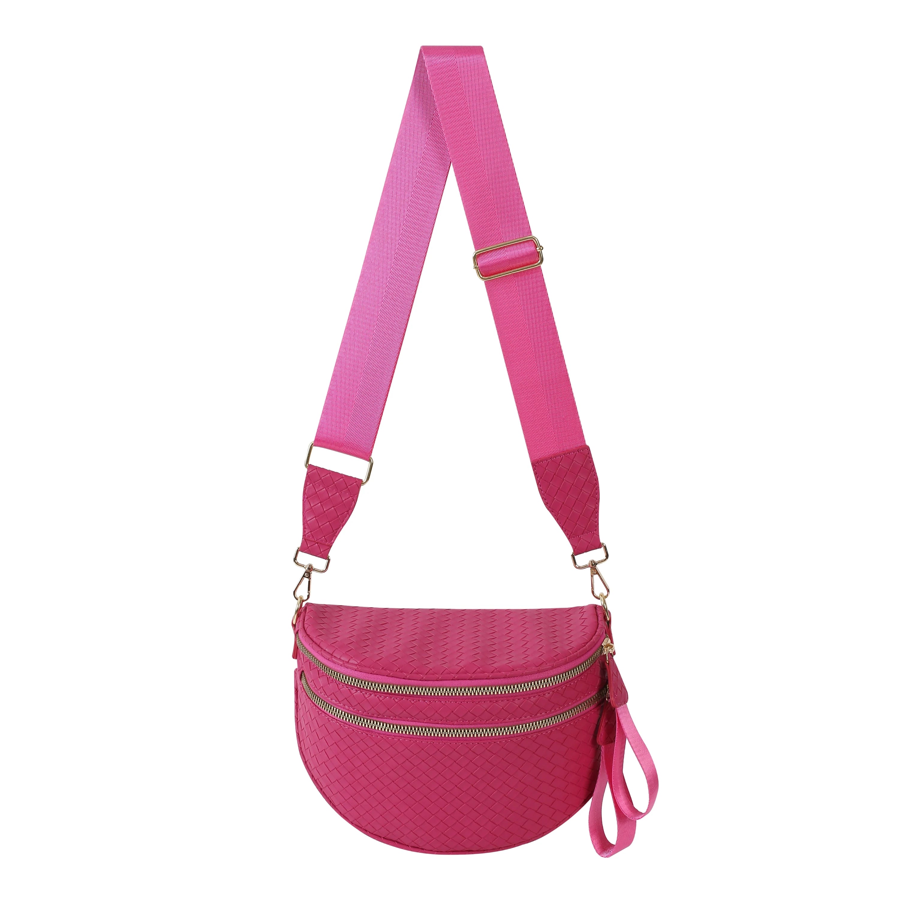 [v2] GoFree - Woven Leather Bum Bag 21