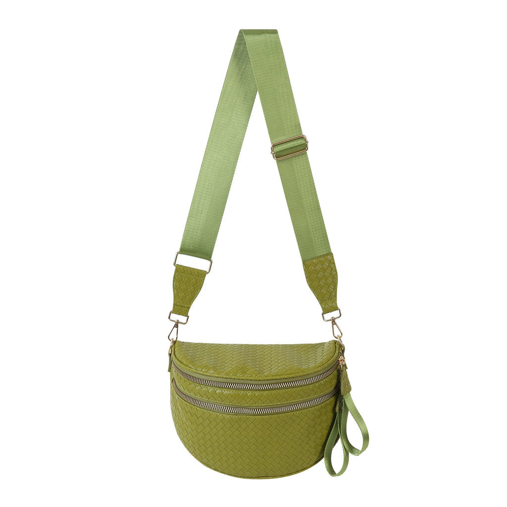 [v2] GoFree - Woven Leather Bum Bag 22