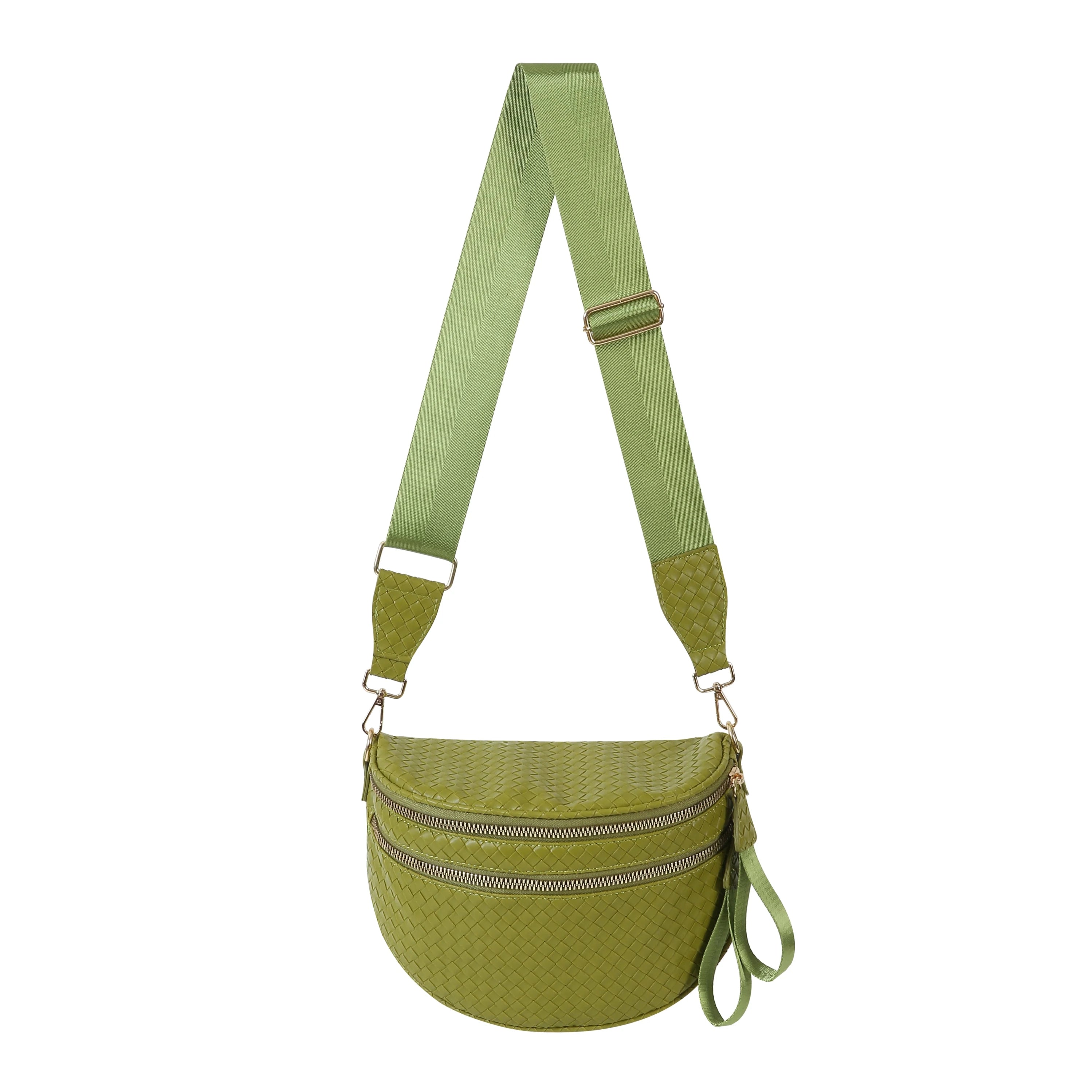 [v2] GoFree - Woven Leather Bum Bag 22