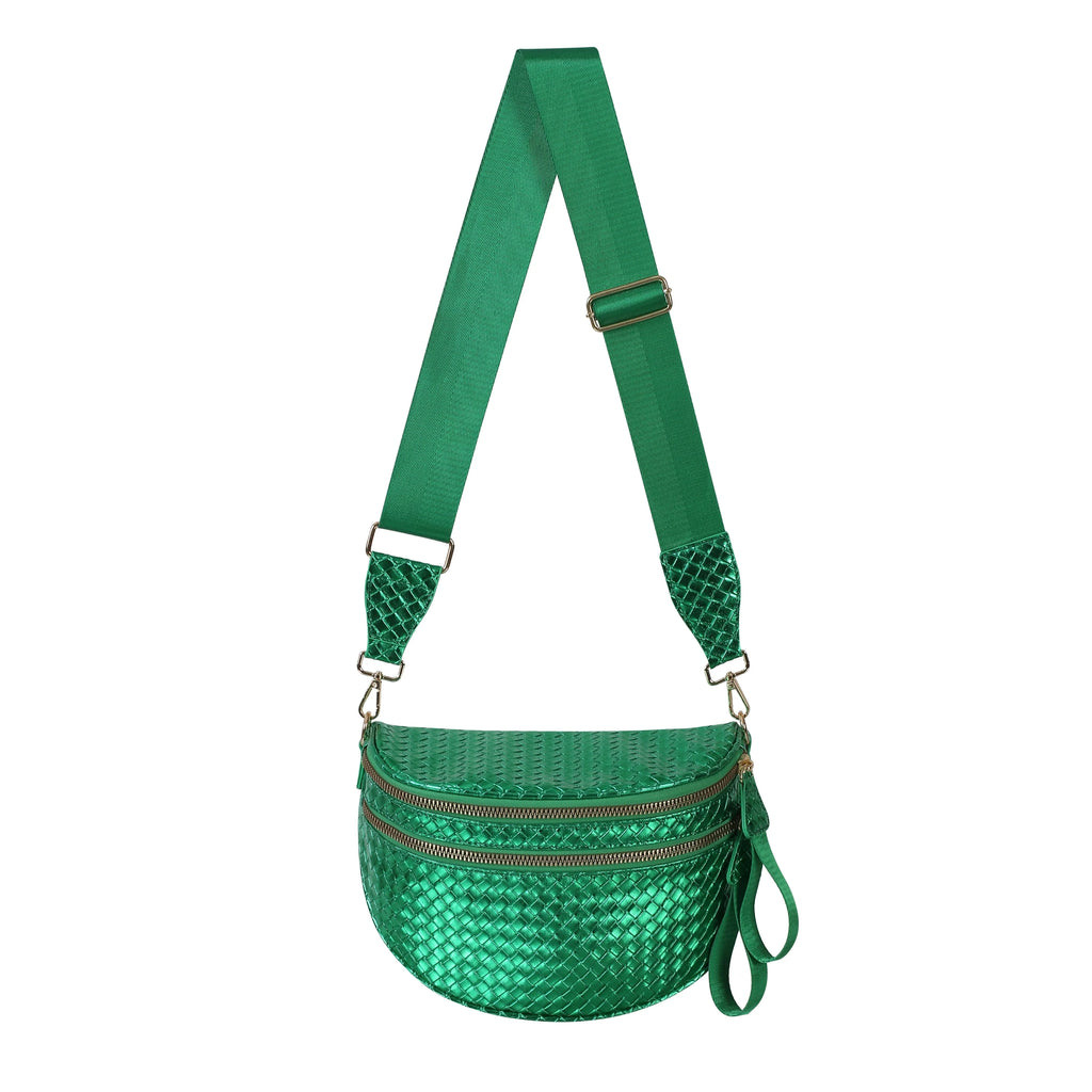 [v2] GoFree - Woven Leather Bum Bag 28