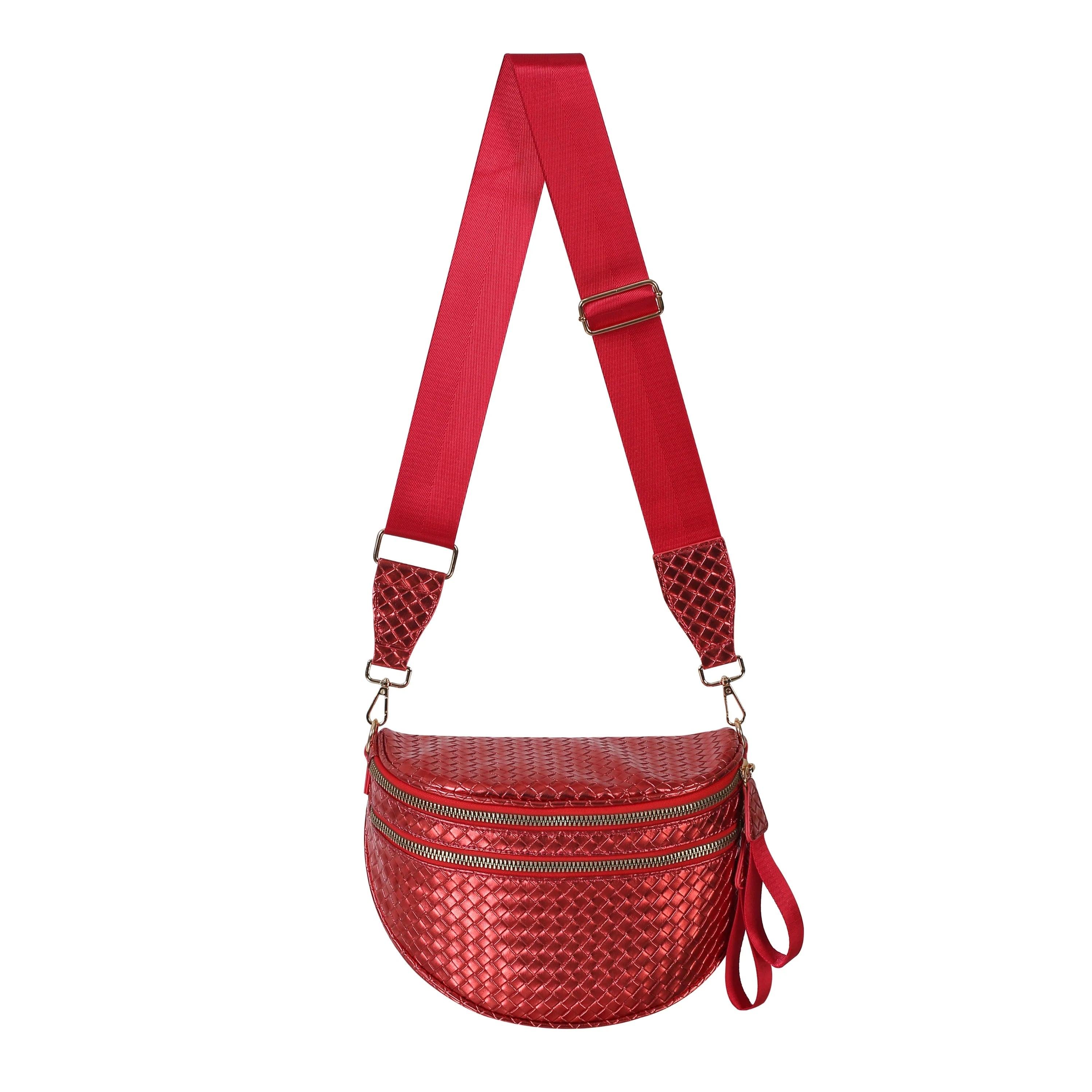 [v2] GoFree - Woven Leather Bum Bag 30