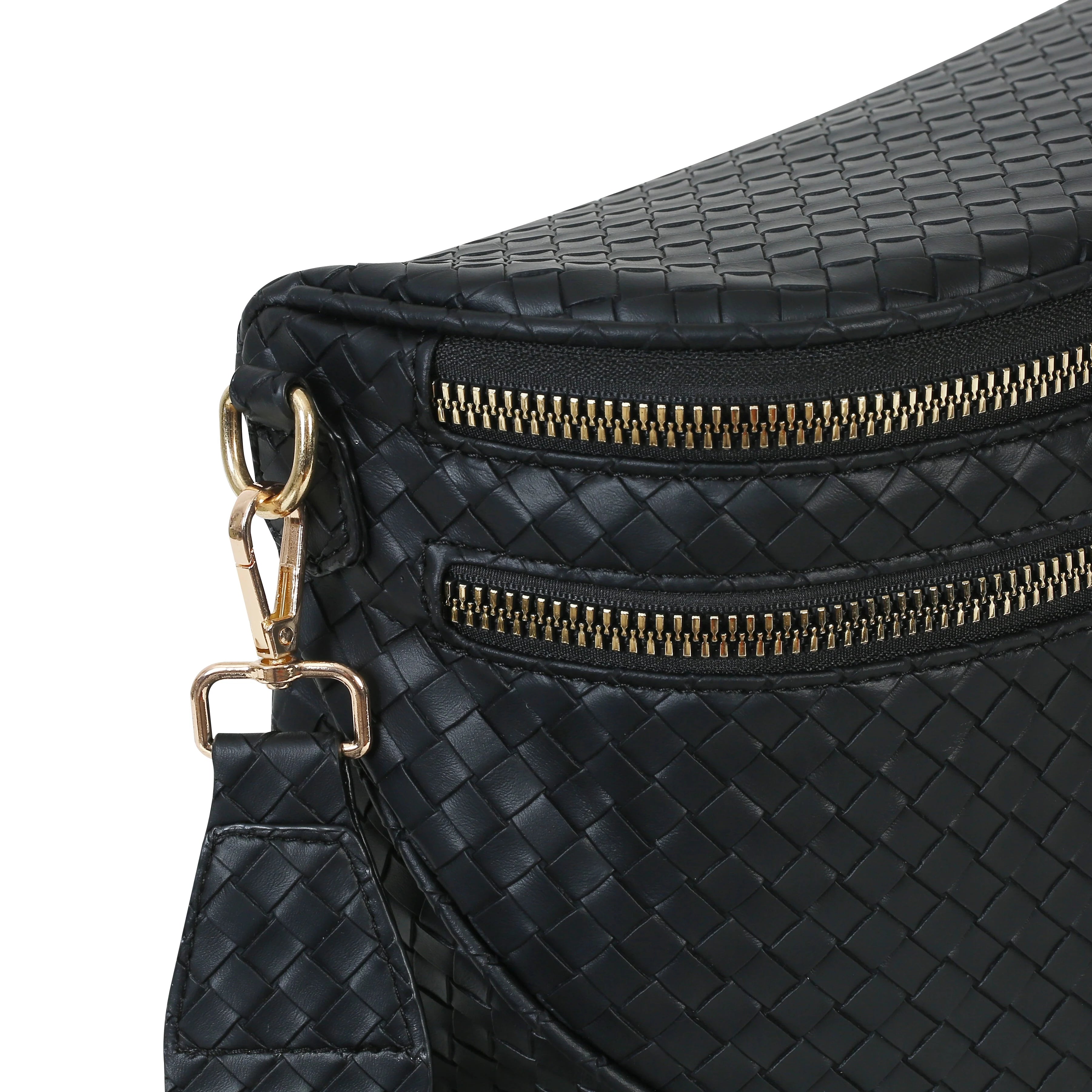 [v2] GoFree - Woven Leather Bum Bag 5