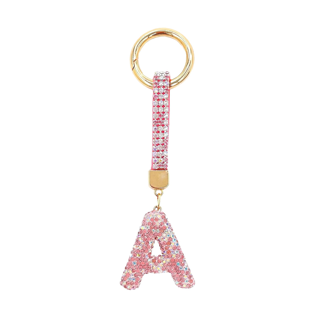 [v2] Sparkle Initial – Bag Charm (Pink)