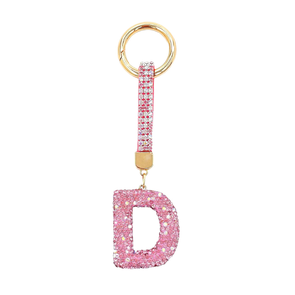 [v2] Sparkle Initial – Bag Charm (Pink) 3