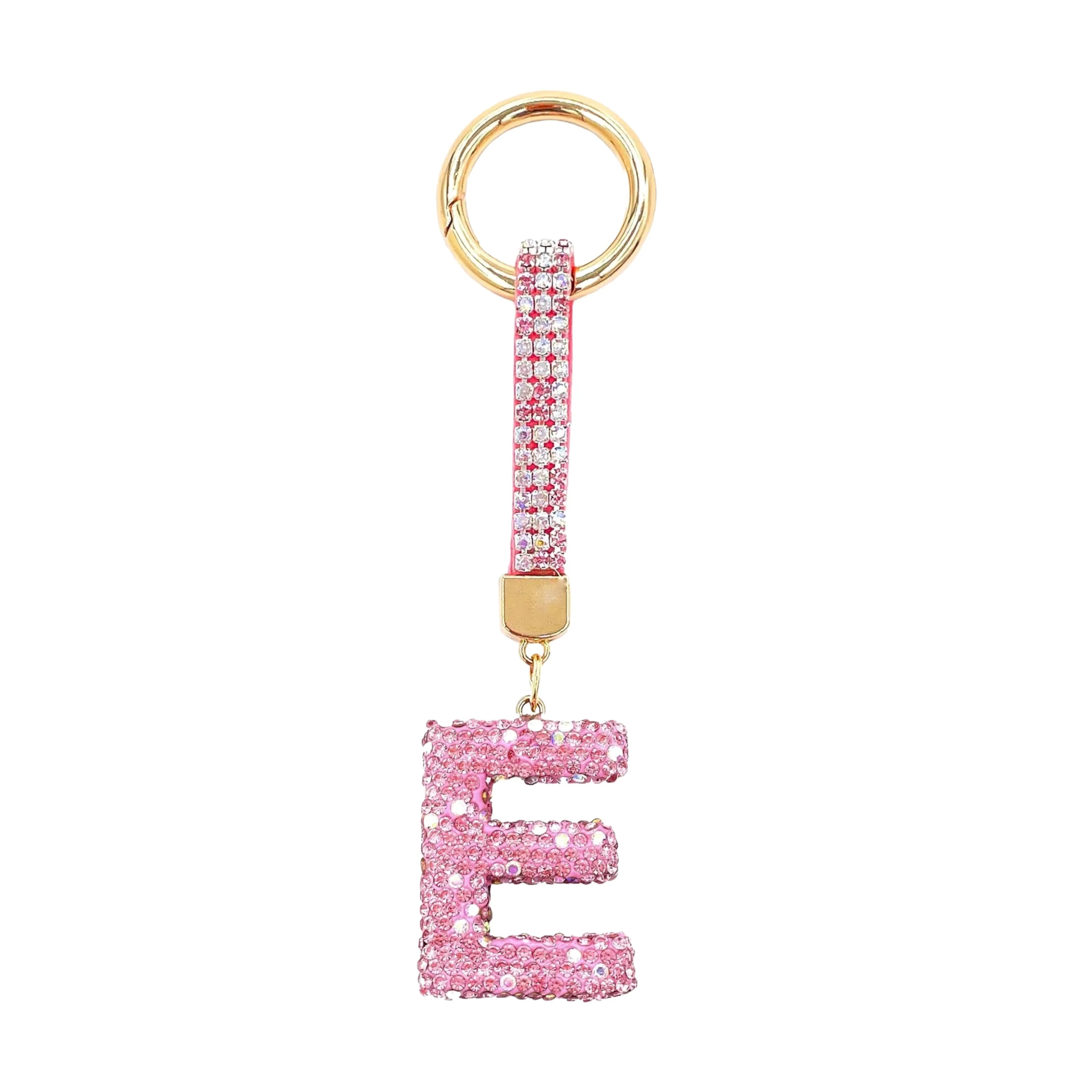 [v2] Sparkle Initial – Bag Charm (Pink) 4
