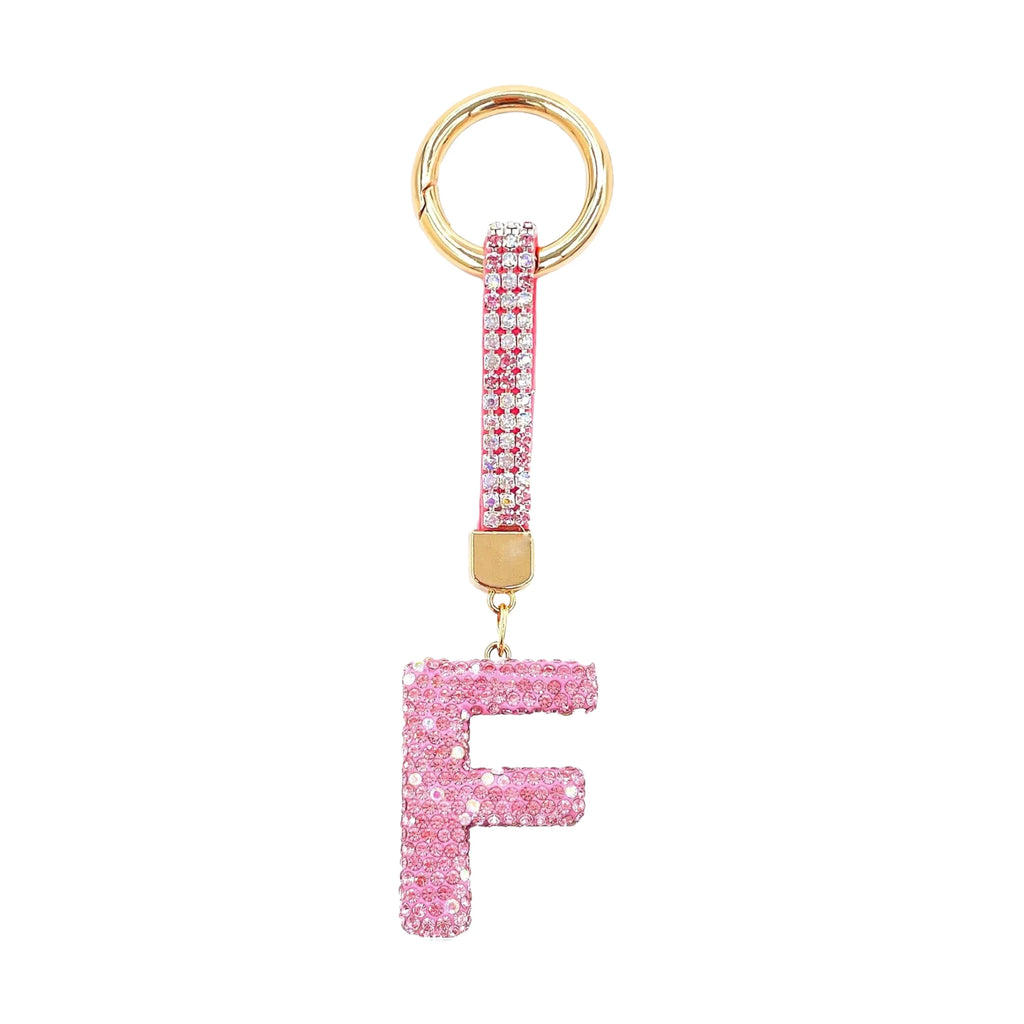 [v2] Sparkle Initial – Bag Charm (Pink) 5