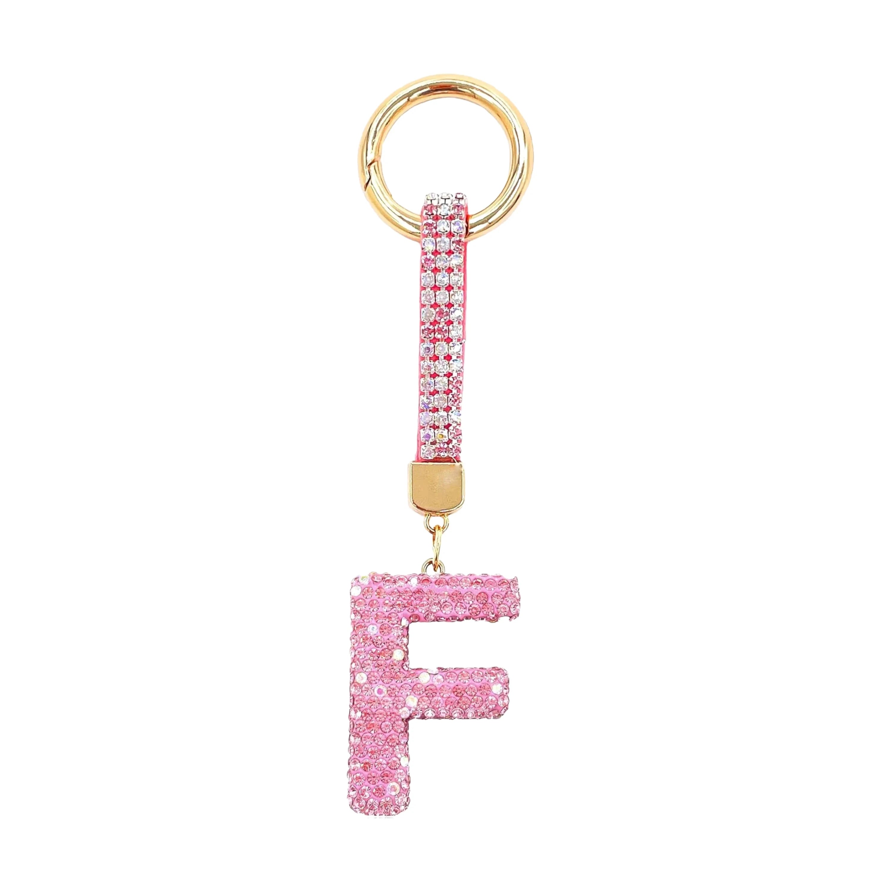 [v2] Sparkle Initial – Bag Charm (Pink) 5