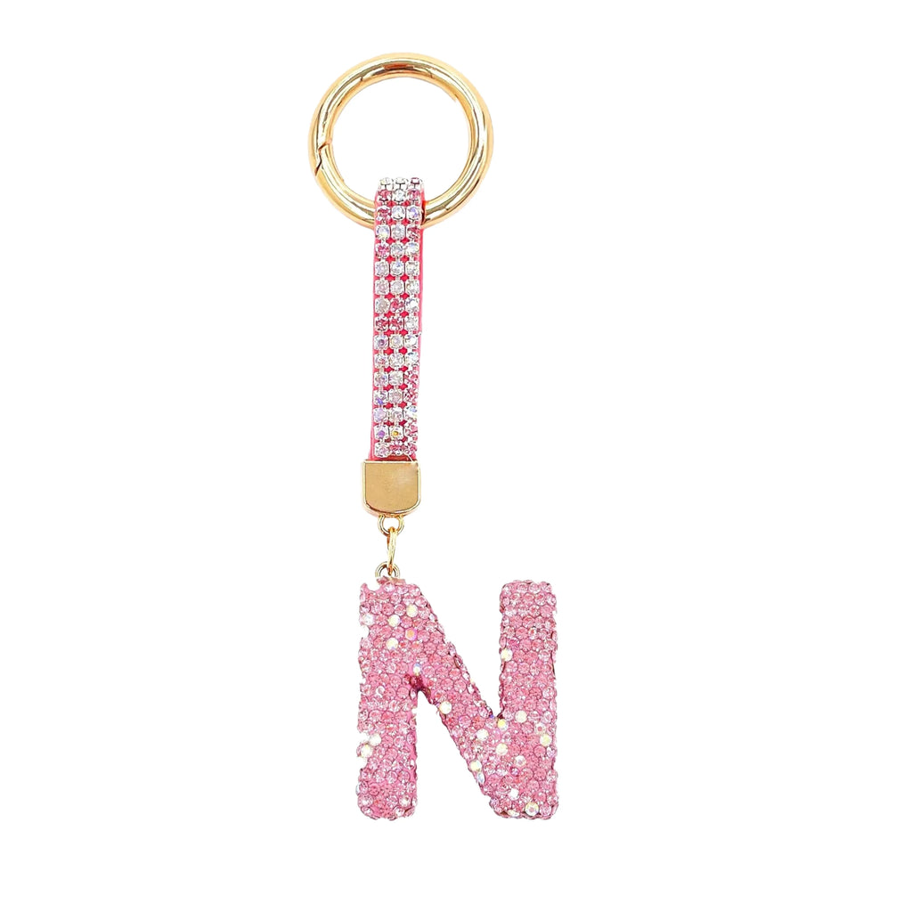 [v2] Sparkle Initial – Bag Charm (Pink) 8