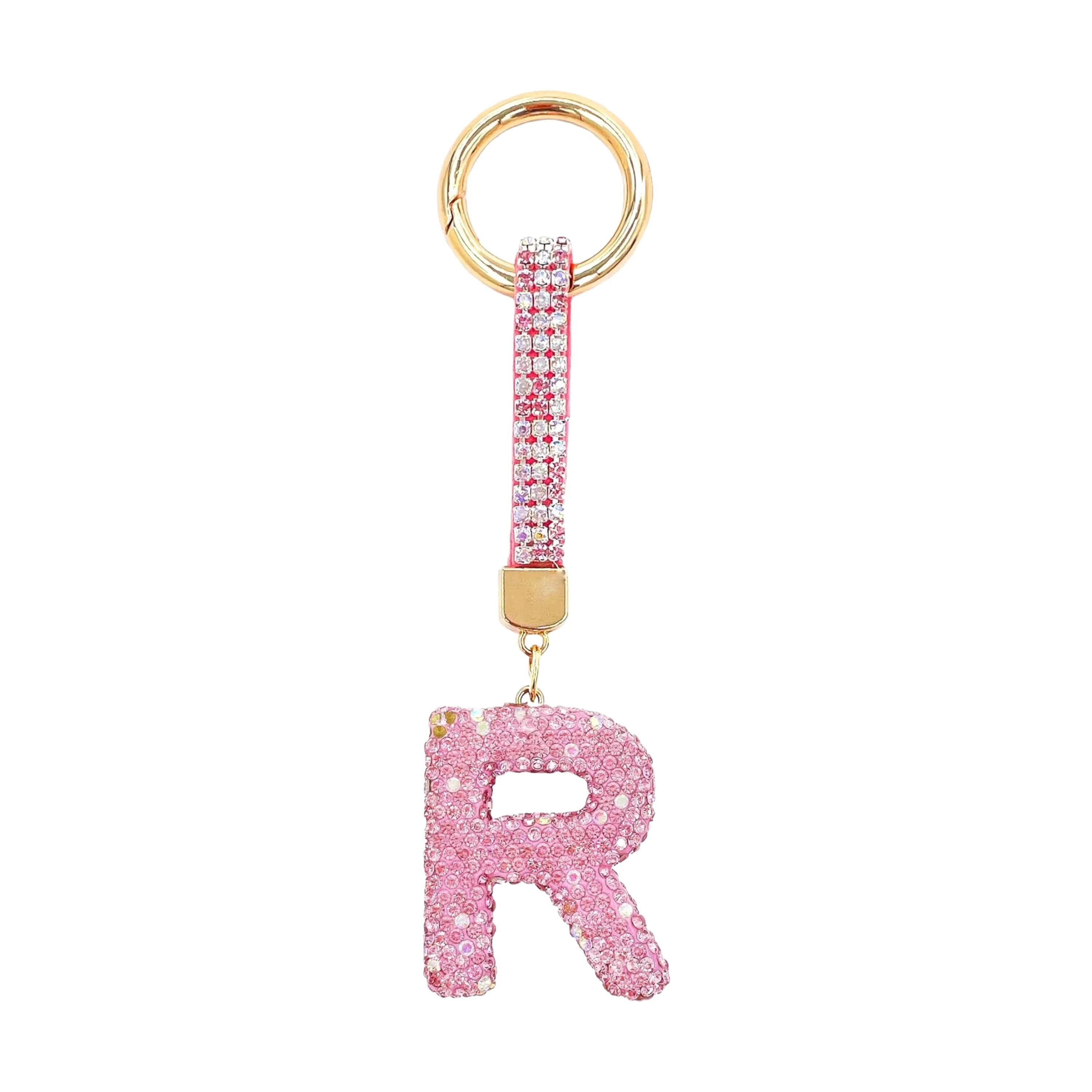 [v2] Sparkle Initial – Bag Charm (Pink) 9