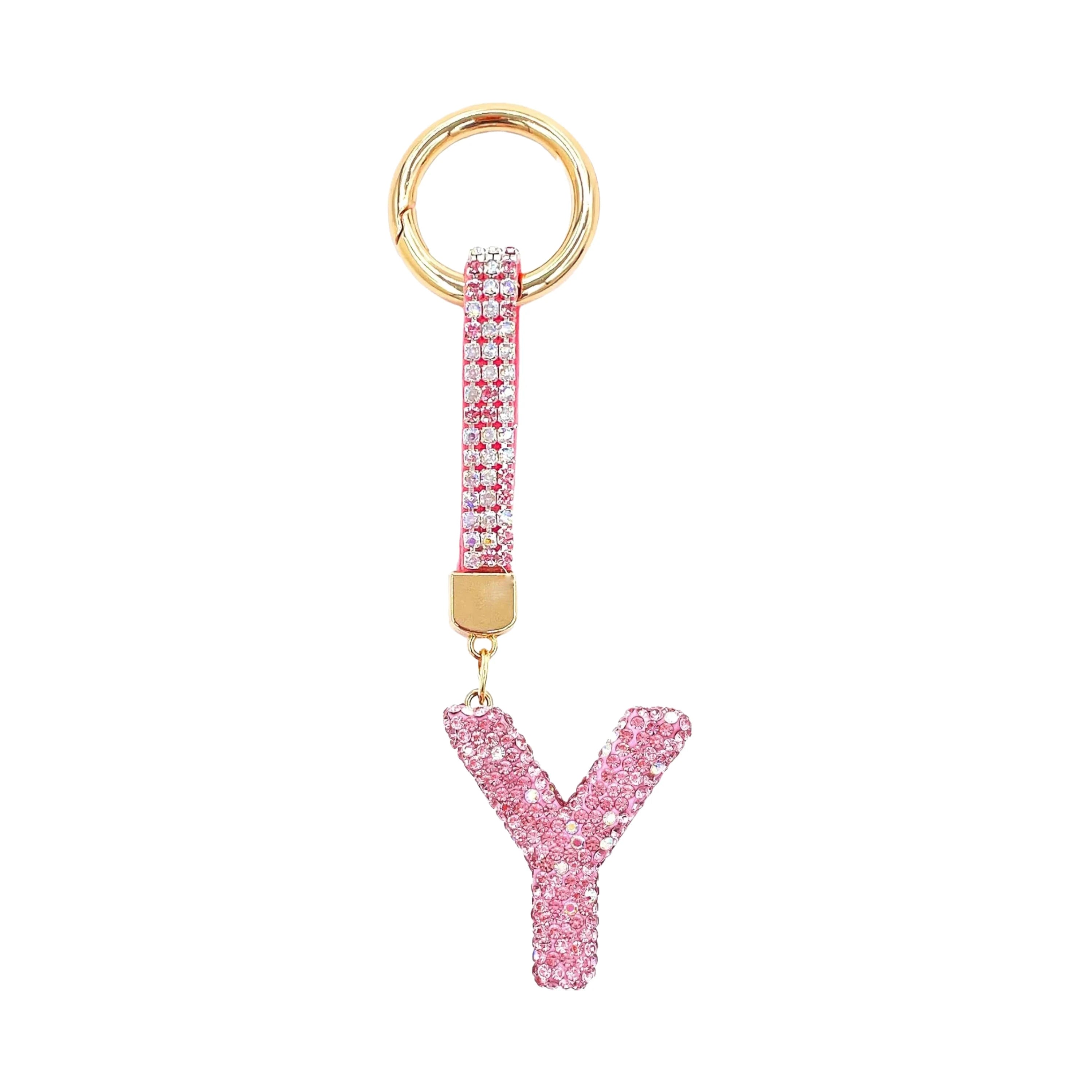 [v2] Sparkle Initial – Bag Charm (Pink) 10