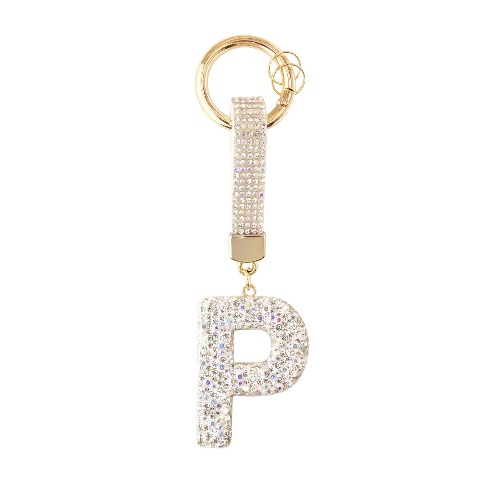 [v2] Sparkle Initial – Bag Charm (Silver) 16