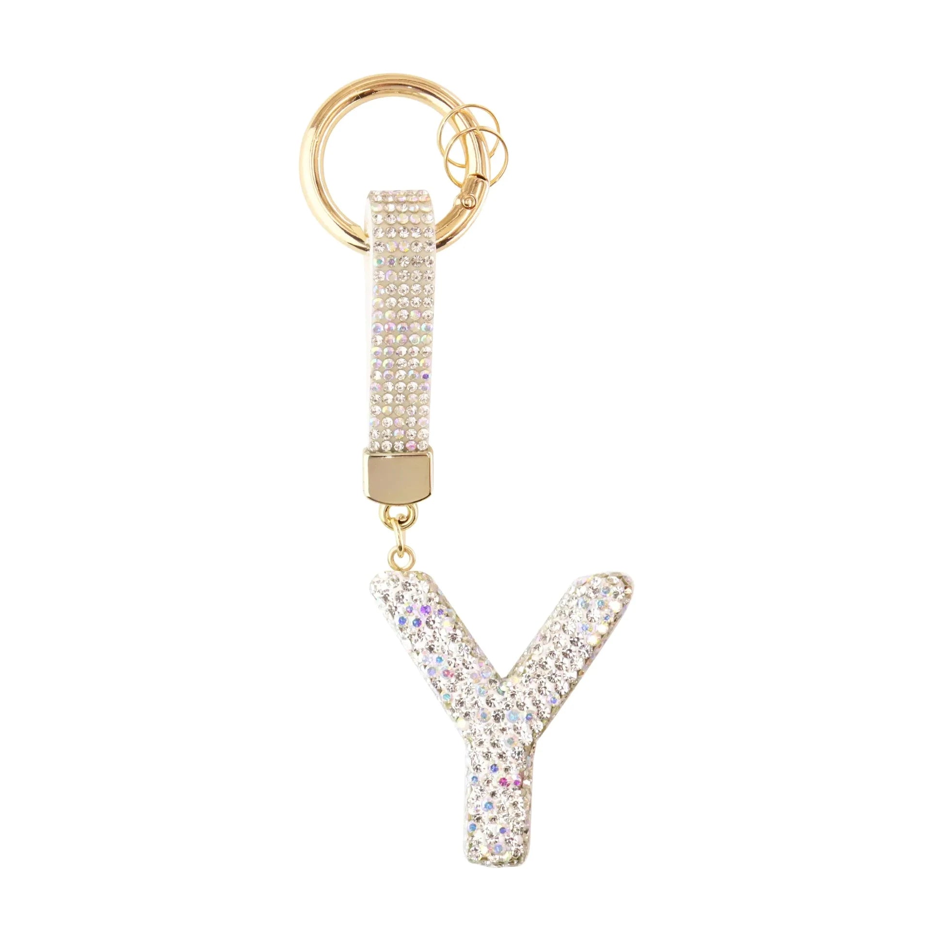 [v2] Sparkle Initial – Bag Charm (Silver) 25